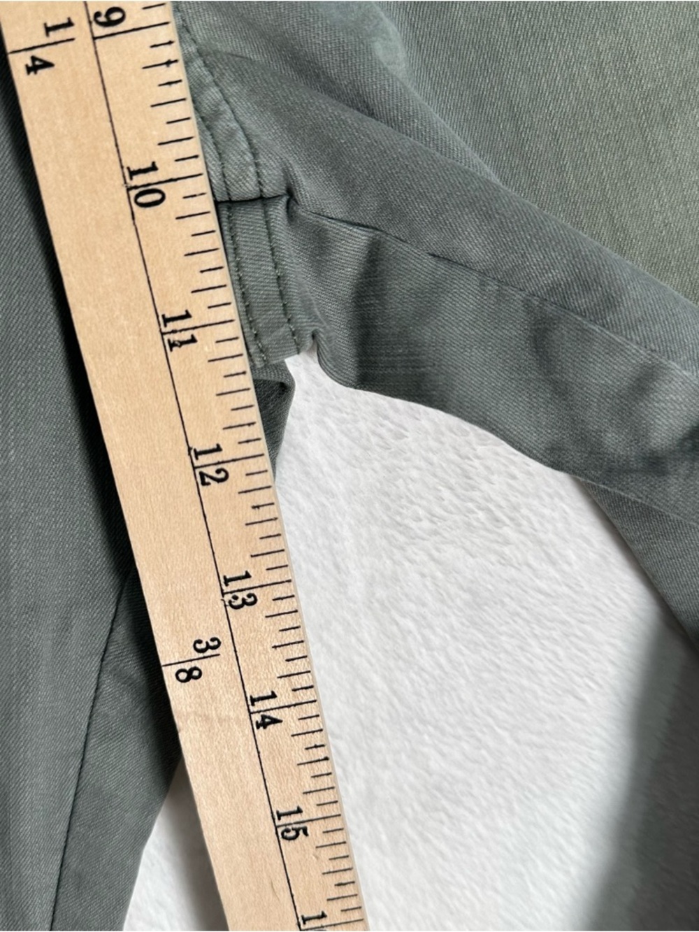Soft Surroundings Shoreline‎ Embroidered Pants 14 Olive Green Bohemian Luxe - Picture 6 of 12